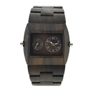 New Casual Wood Quartz Dual Core 2 Wristwatch