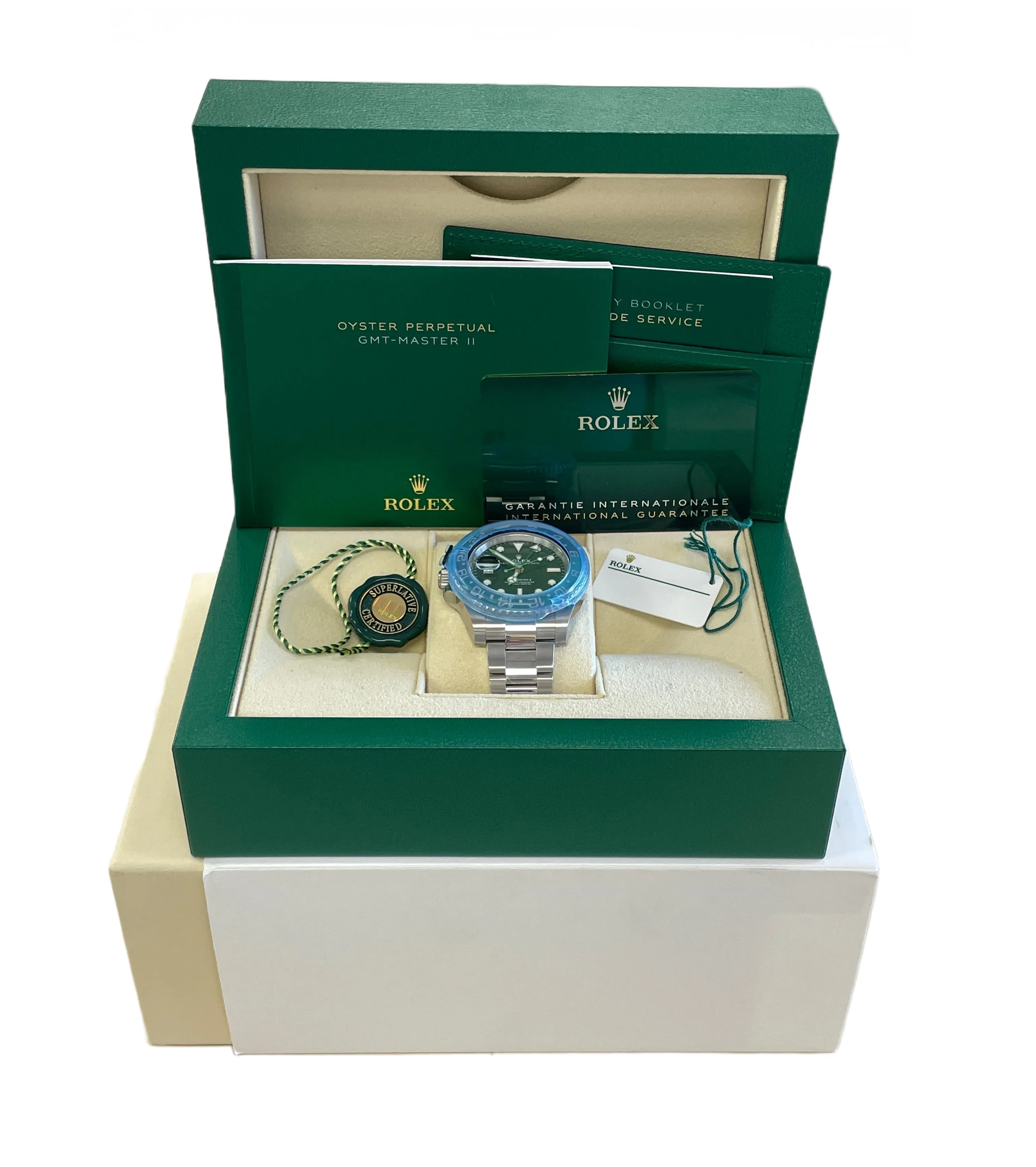NEW JUNE 2023 Rolex GMT-Master II SPRITE GREEN 126720 VTNR Oyster Date Watch B P