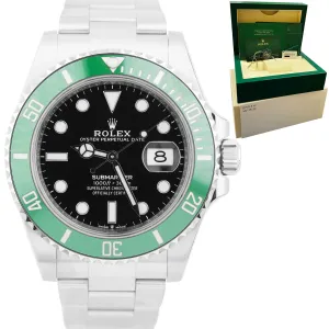 NEW MAR. 2022 Rolex Submariner 41mm Date GREEN KERMIT Ceramic Watch 126610 LV