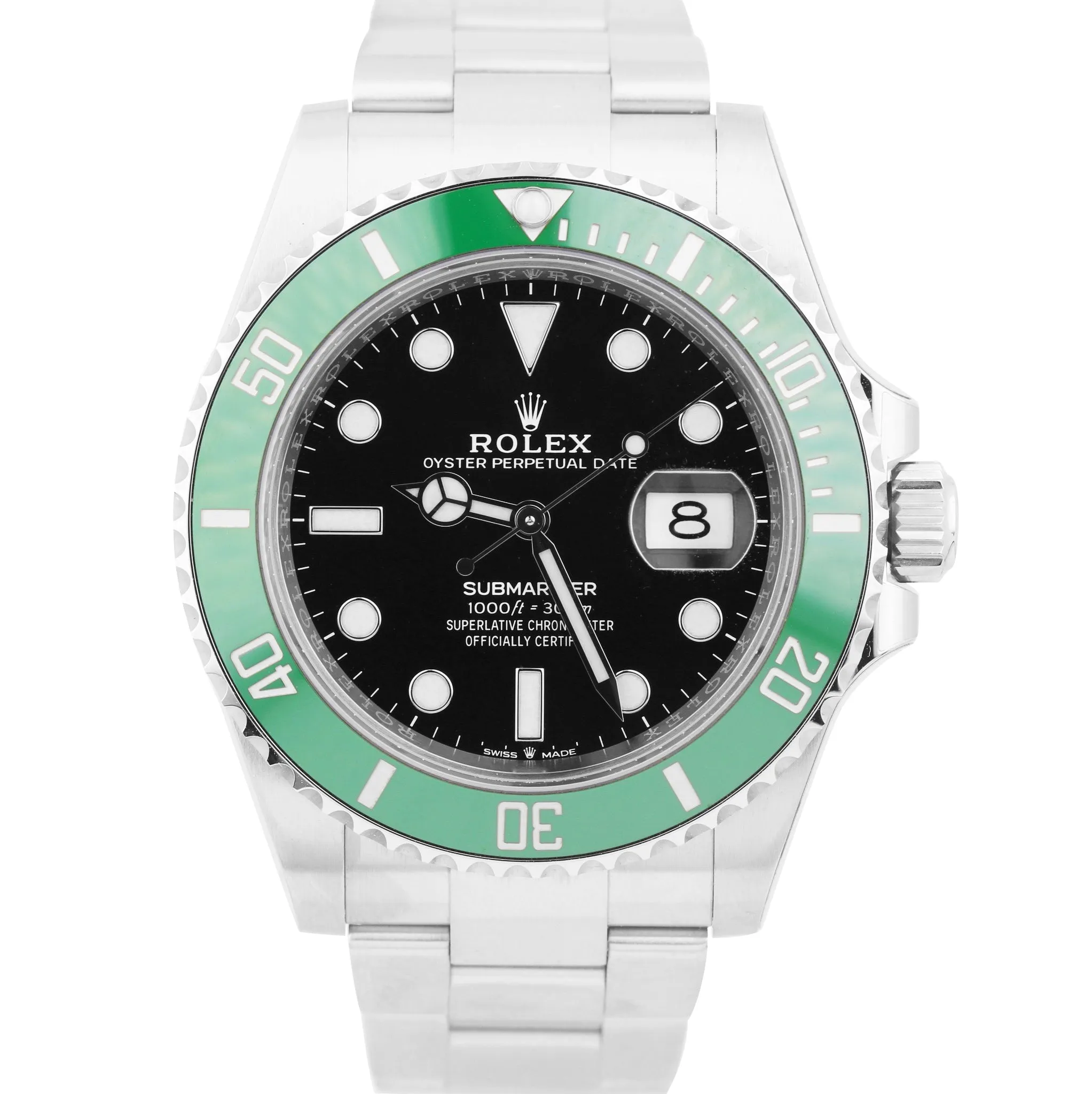 NEW MAR. 2022 Rolex Submariner 41mm Date GREEN KERMIT Ceramic Watch 126610 LV