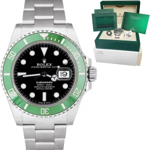 NEW MARCH 2021 Rolex Submariner 41mm Date GREEN KERMIT Ceramic Watch 126610 LV