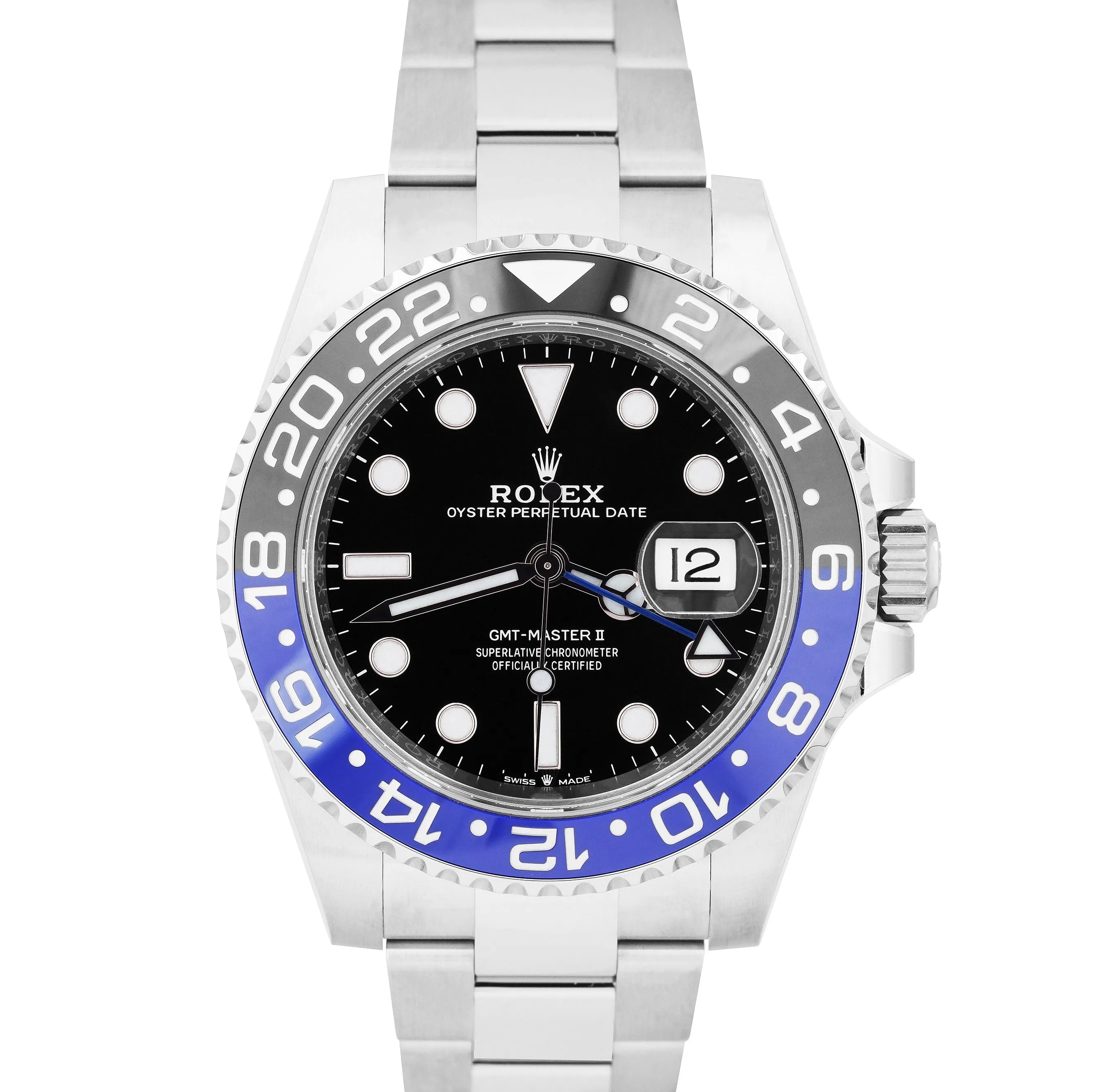 NEW MAY 2021 Rolex GMT-Master II Ceramic BATMAN OYSTER BRACELET 40mm 126710 BLNR