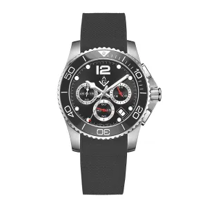 New Men's Stainless Steel Master Mason Masonic Chronograph Watch, 43mm