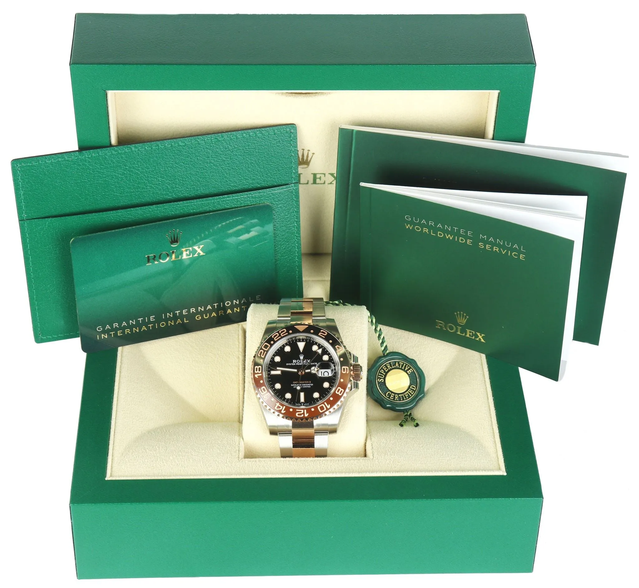 NEW NOV 2020 Rolex GMT Master II Root Beer Steel Rose Gold 126711 CHNR Watch