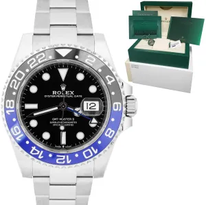 NEW NOVEMBER 2021 Rolex GMT-Master II Ceramic BATMAN OYSTER BRACELET 126710 BLNR