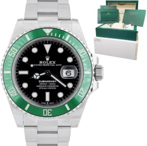 NEW SEPT. 2021 Rolex Submariner 41mm Date GREEN KERMIT Ceramic Watch 126610 LV