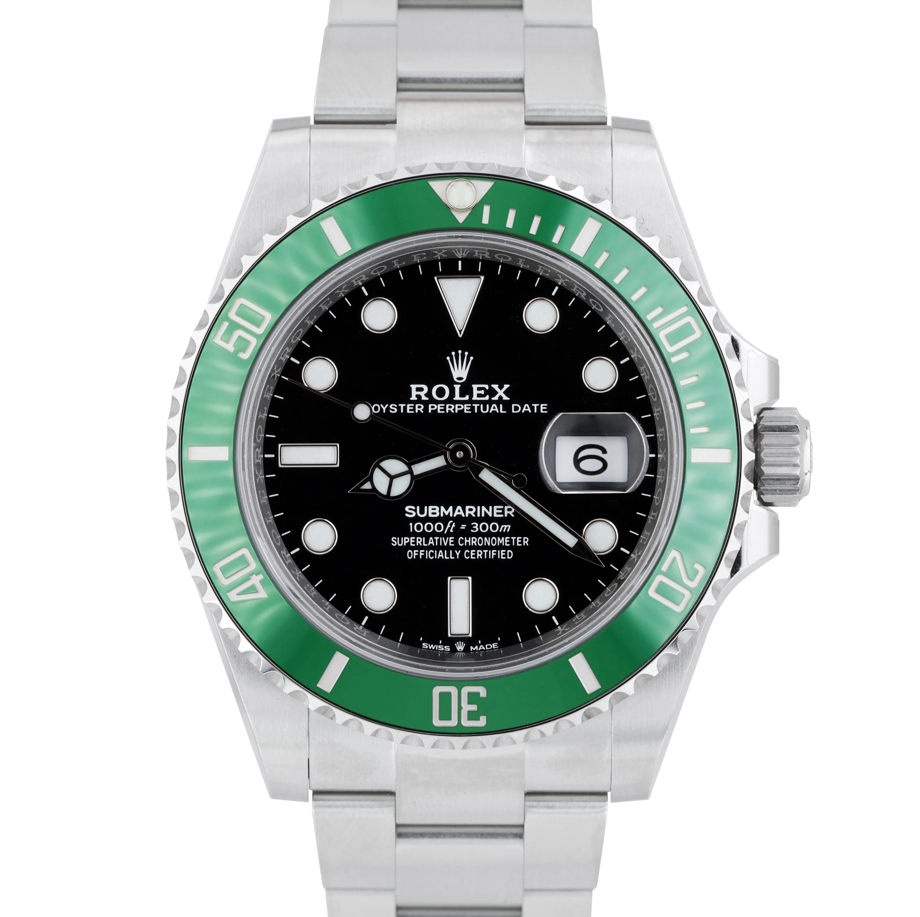 NEW SEPT. 2021 Rolex Submariner 41mm Date GREEN KERMIT Ceramic Watch 126610 LV