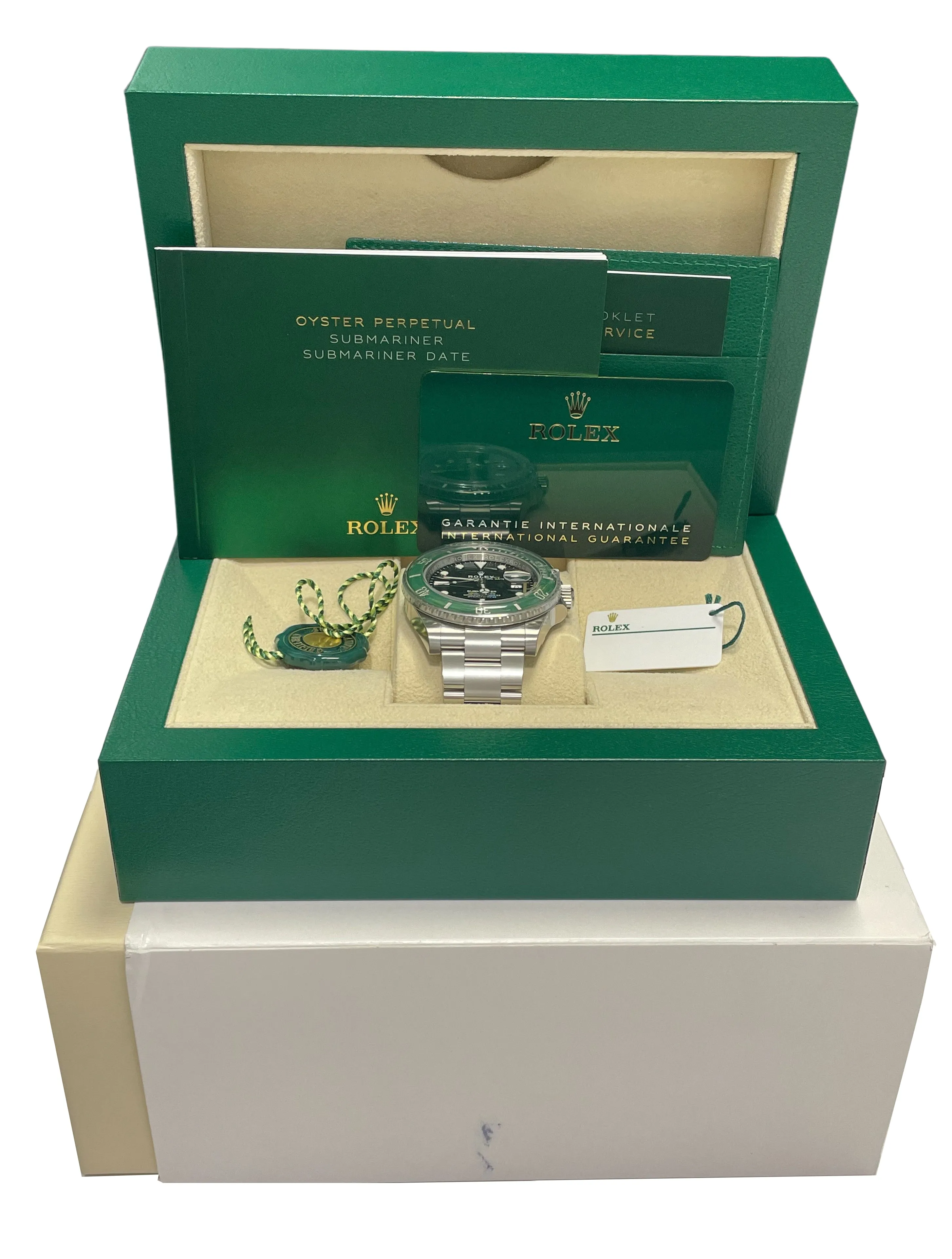 NEW STICKERED 2022 Rolex Submariner 41mm Black Green KERMIT Ceramic 126610LV B P