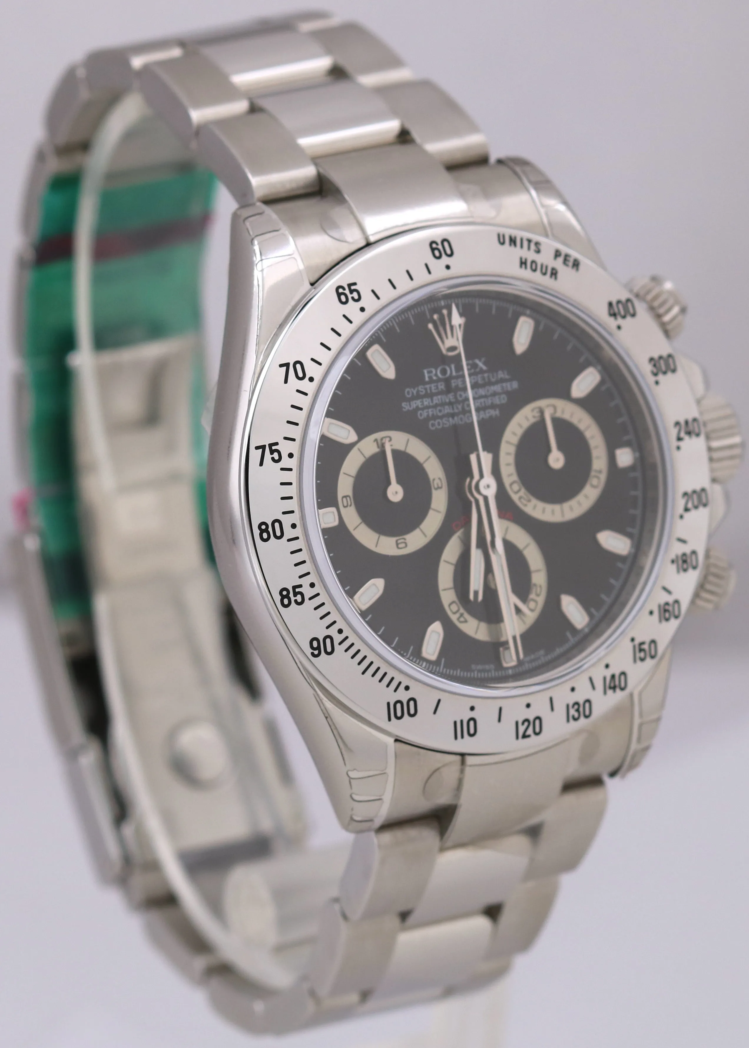 NEW STICKERED Rolex Daytona Cosmograph BLACK 40mm REHAUT Steel 116520 BOX