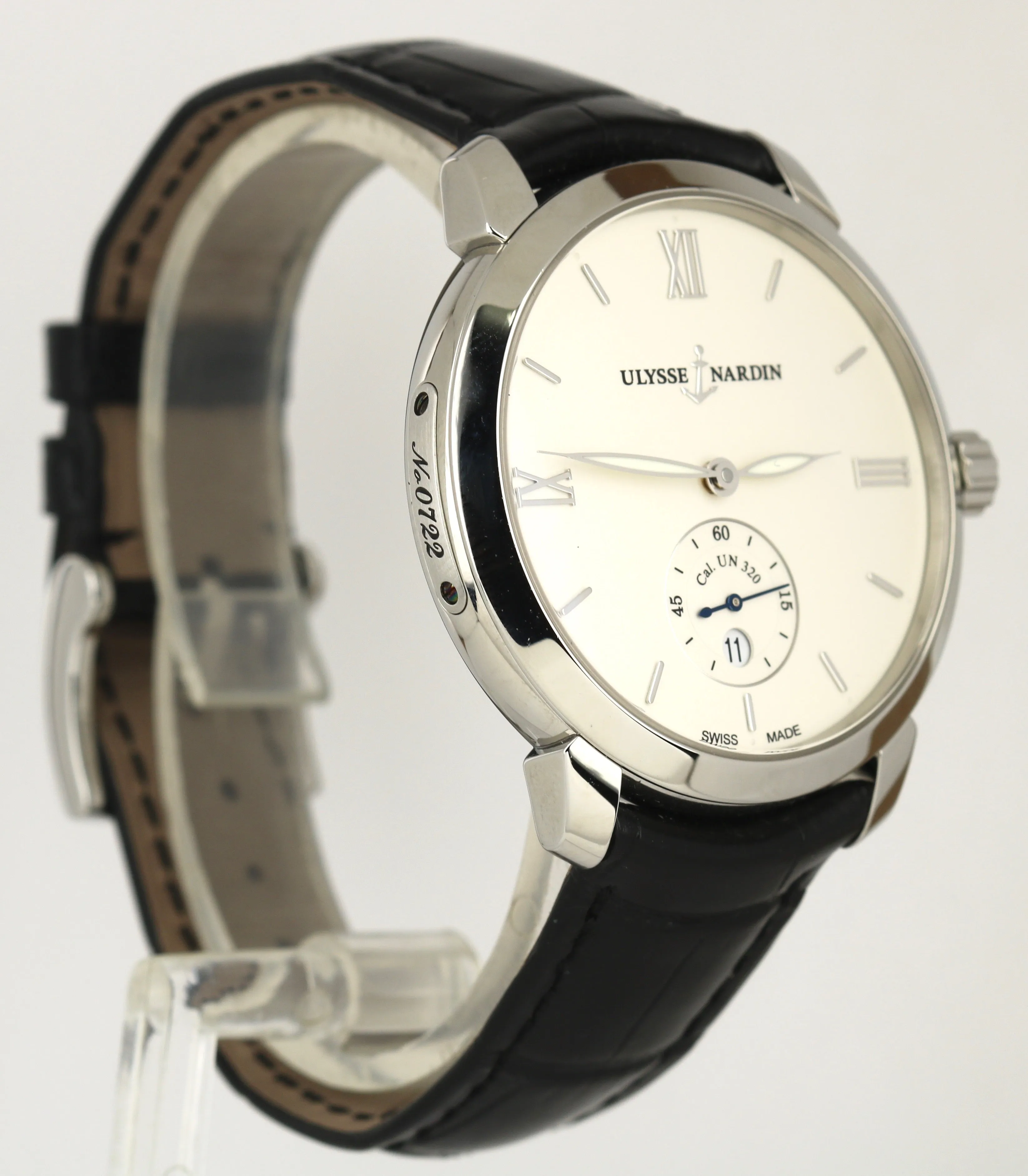 NEW Ulysse Nardin Classico 40mm 3203-136 Automatic White Date Stainless Watch