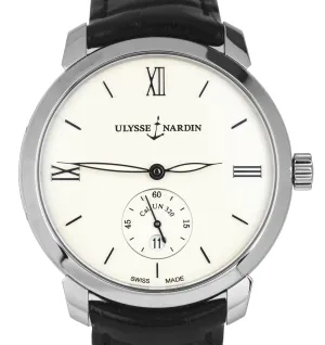 NEW Ulysse Nardin Classico 40mm 3203-136 Automatic White Date Stainless Watch