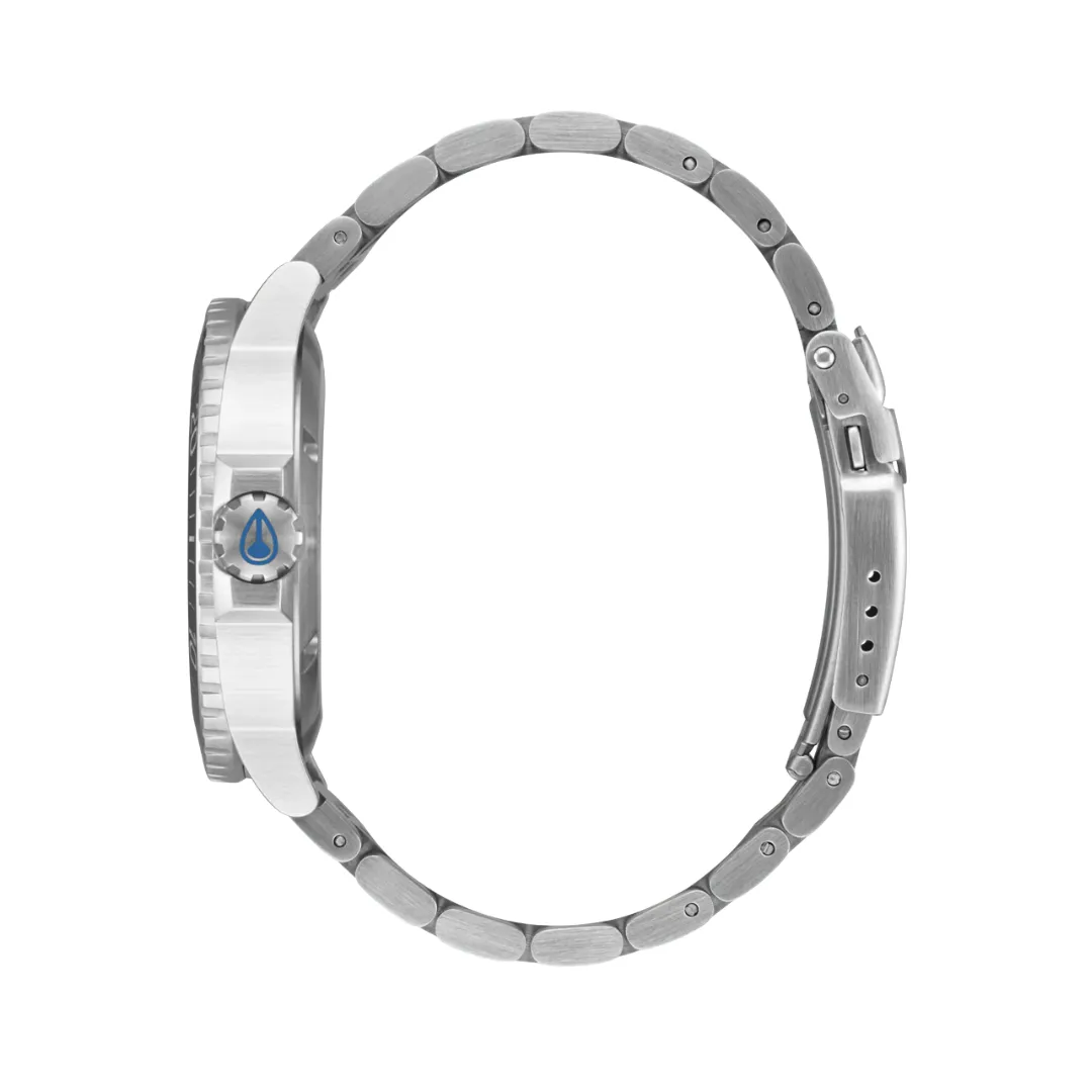 Nixon Men's Stinger 44 Watch - Silver/Blue/Black