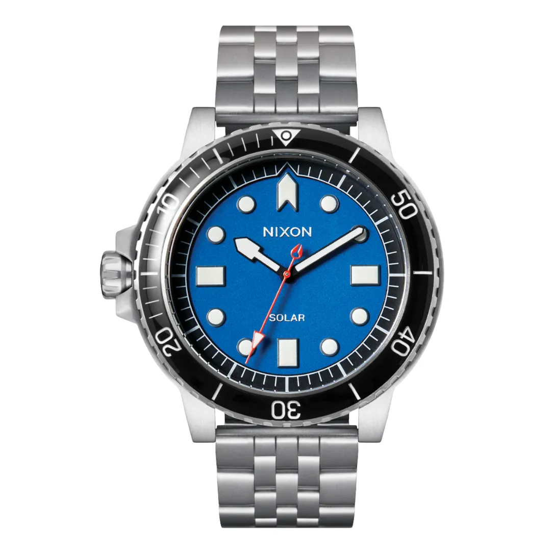 Nixon Men's Stinger 44 Watch - Silver/Blue/Black