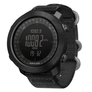 North Edge APACHE 3 Men's Digital Military Sports Watch with Nylon Strap - Durable & Waterproof