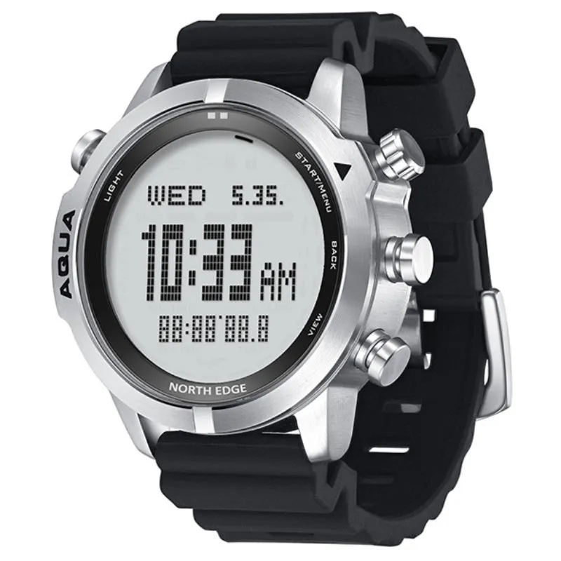 North Edge AQUA Men's Smart Dive Watch | Altimeter, Barometer, Compass & 100 Meter Water Resistant