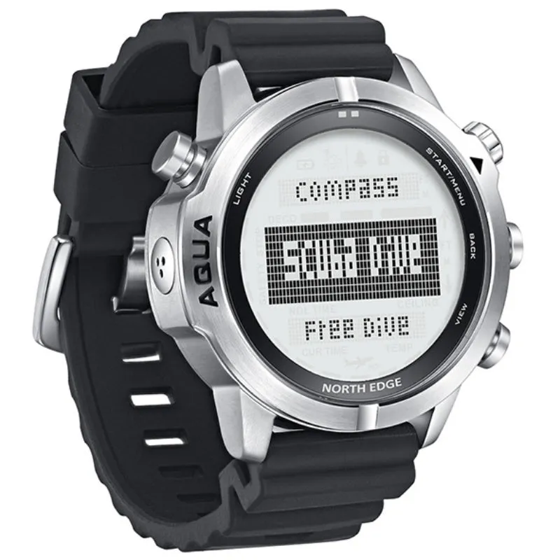 North Edge AQUA Men's Smart Dive Watch | Altimeter, Barometer, Compass & 100 Meter Water Resistant