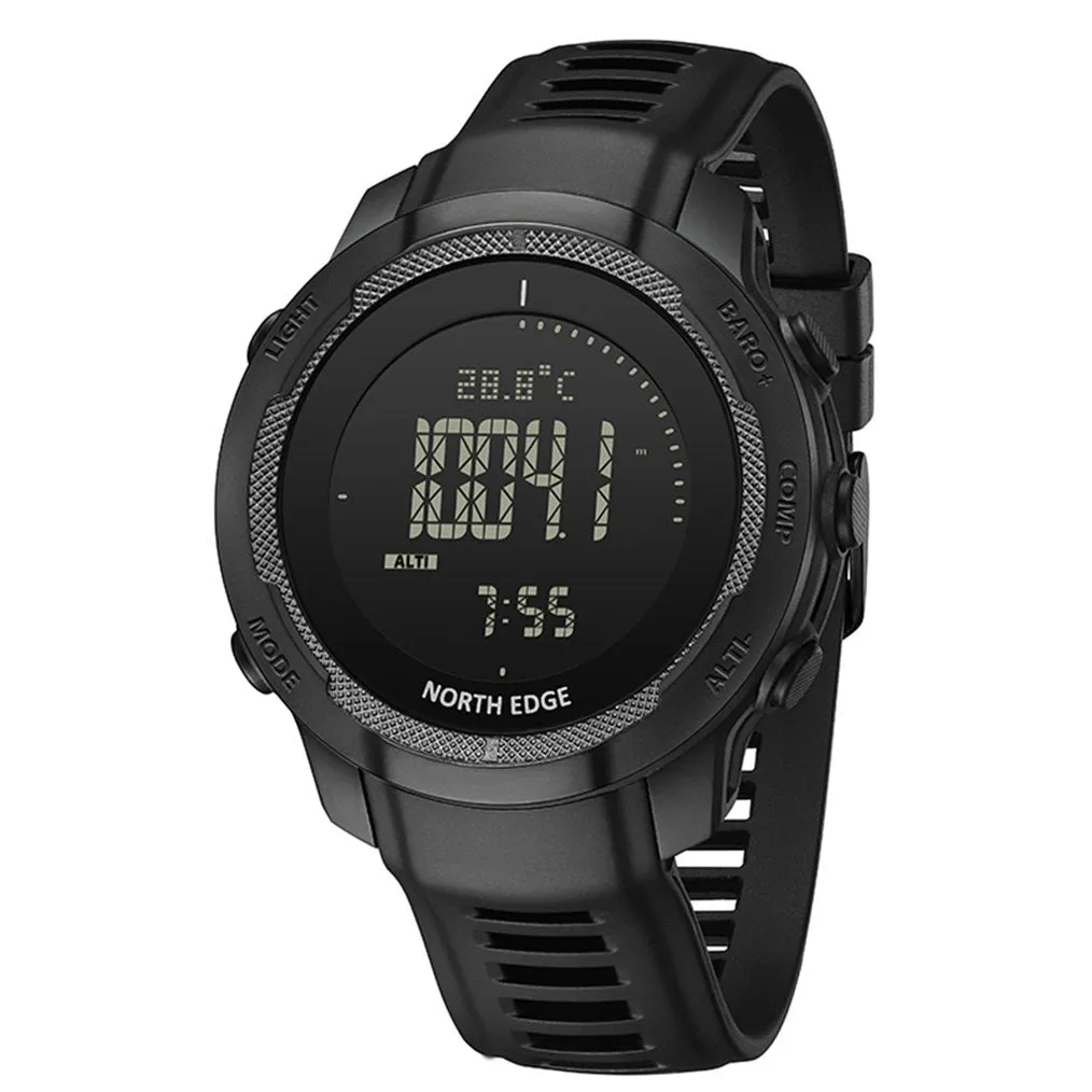 North Edge VERTICO Men's Outdoor Sports Smartwatch - Carbon Fibre Case, Water Resistant 50m