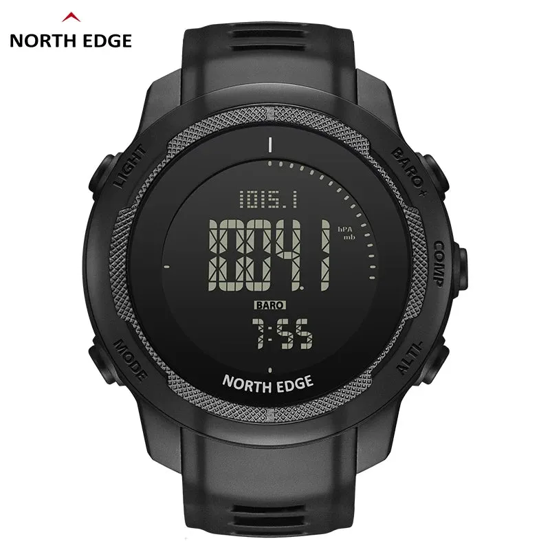 North Edge VERTICO Men's Outdoor Sports Smartwatch - Carbon Fibre Case, Water Resistant 50m