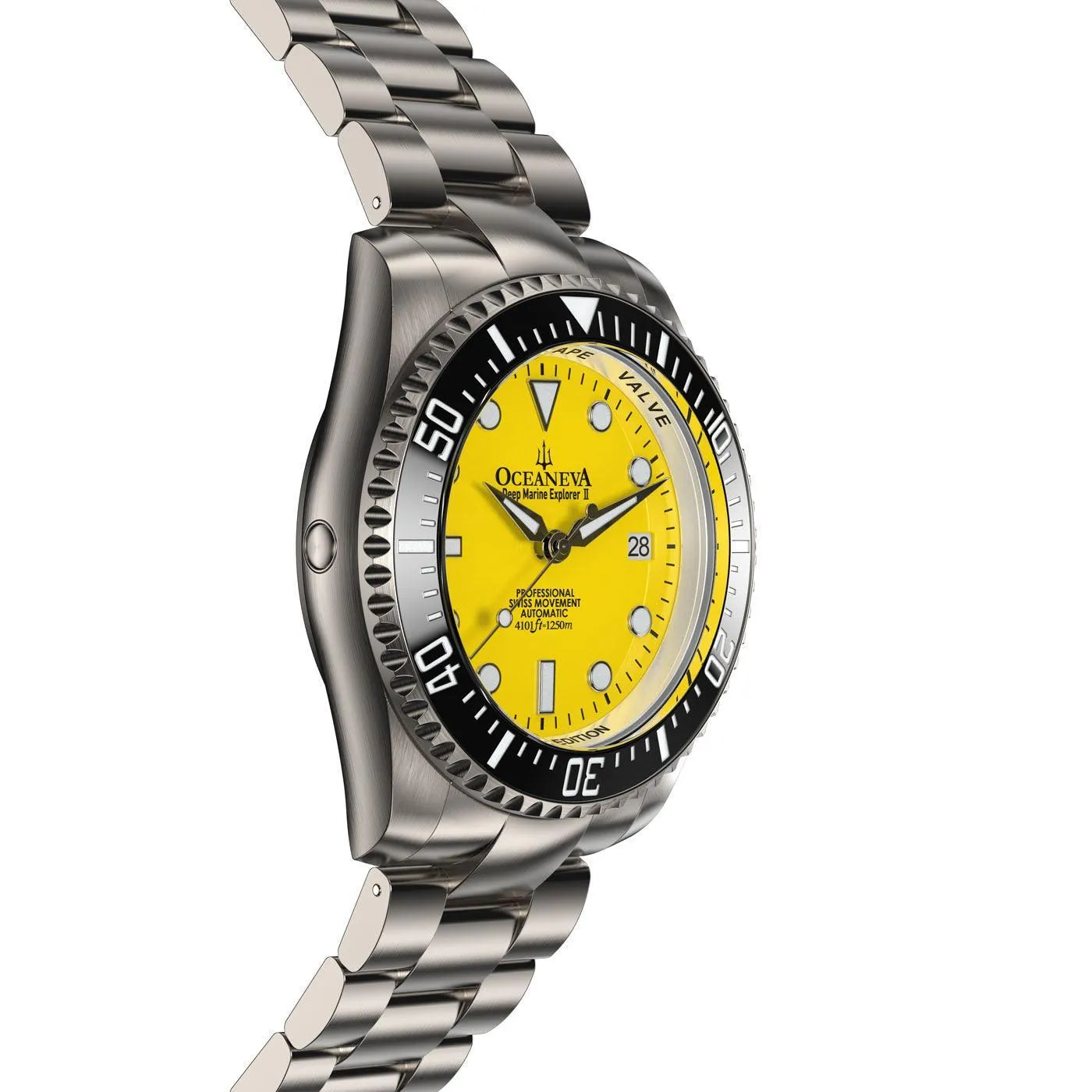 Oceaneva Men's Deep Marine Explorer II 1250M Titanium Watch Yellow