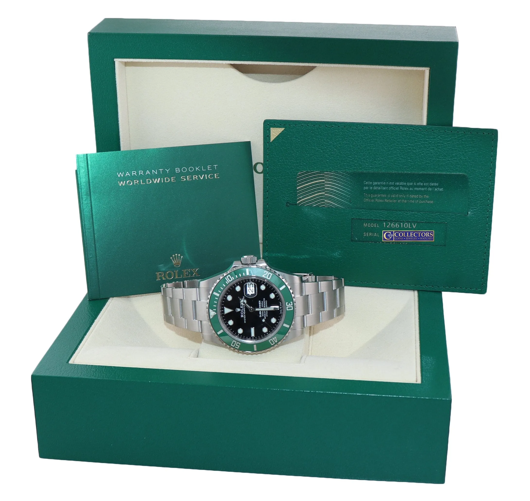 OCT 2021 PAPERS NEW Rolex Submariner 41mm GREEN KERMIT Ceramic 126610LV Watch