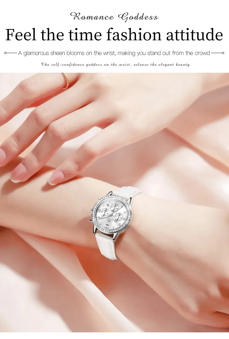 OLEVS 9933 Original Luxury Quartz Watch for Women