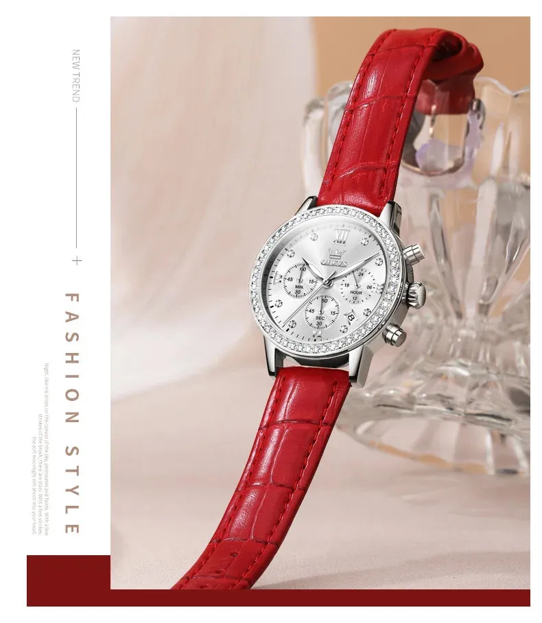 OLEVS 9933 Original Luxury Quartz Watch for Women
