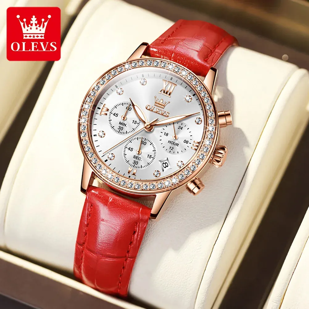OLEVS 9933 Original Luxury Quartz Watch for Women