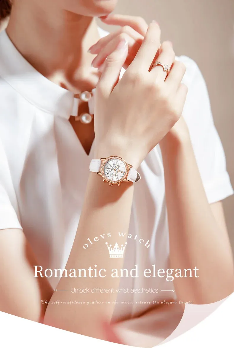 OLEVS 9933 Original Luxury Quartz Watch for Women