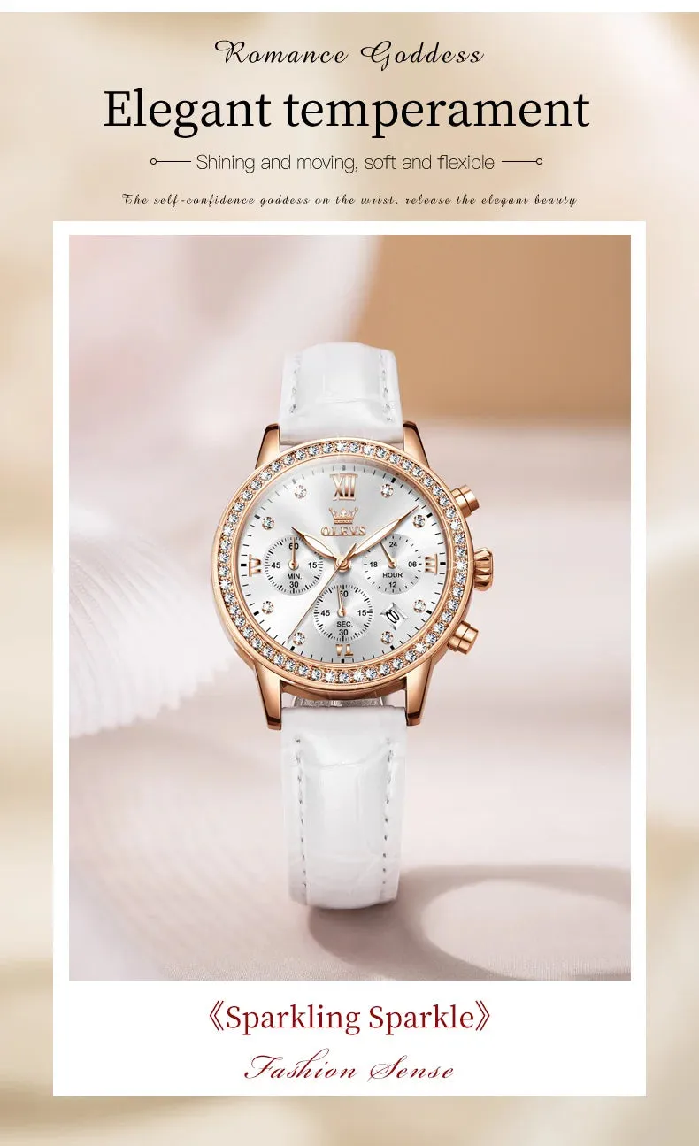 OLEVS 9933 Original Luxury Quartz Watch for Women
