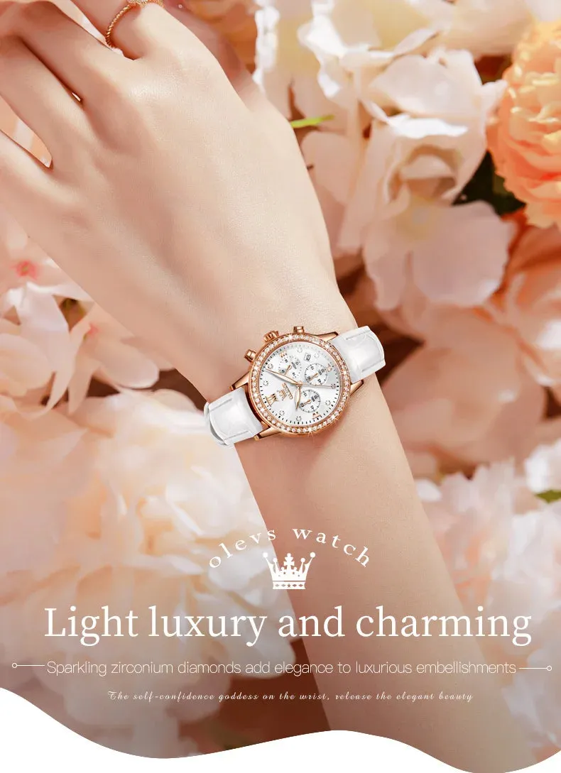 OLEVS 9933 Original Luxury Quartz Watch for Women