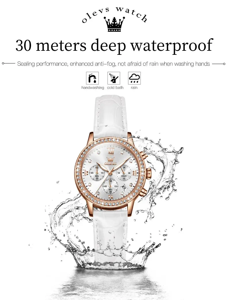 OLEVS 9933 Original Luxury Quartz Watch for Women