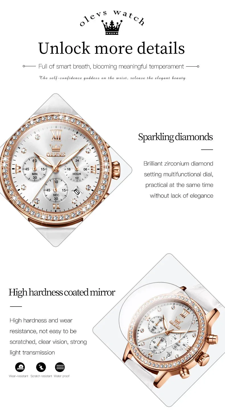 OLEVS 9933 Original Luxury Quartz Watch for Women