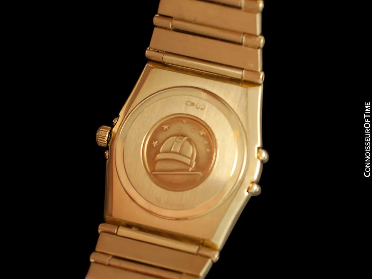 Omega Ladies Constellation Bracelet Watch - 18K Gold & Original Omega Factory Set Diamonds