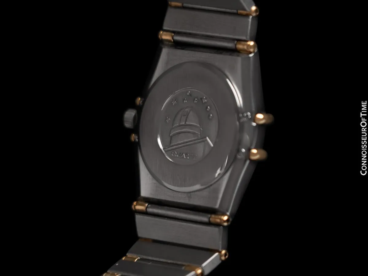 Omega Ladies Constellation Manhattan 18K Gold, Steel & Factory Set Diamond Watch - Papers