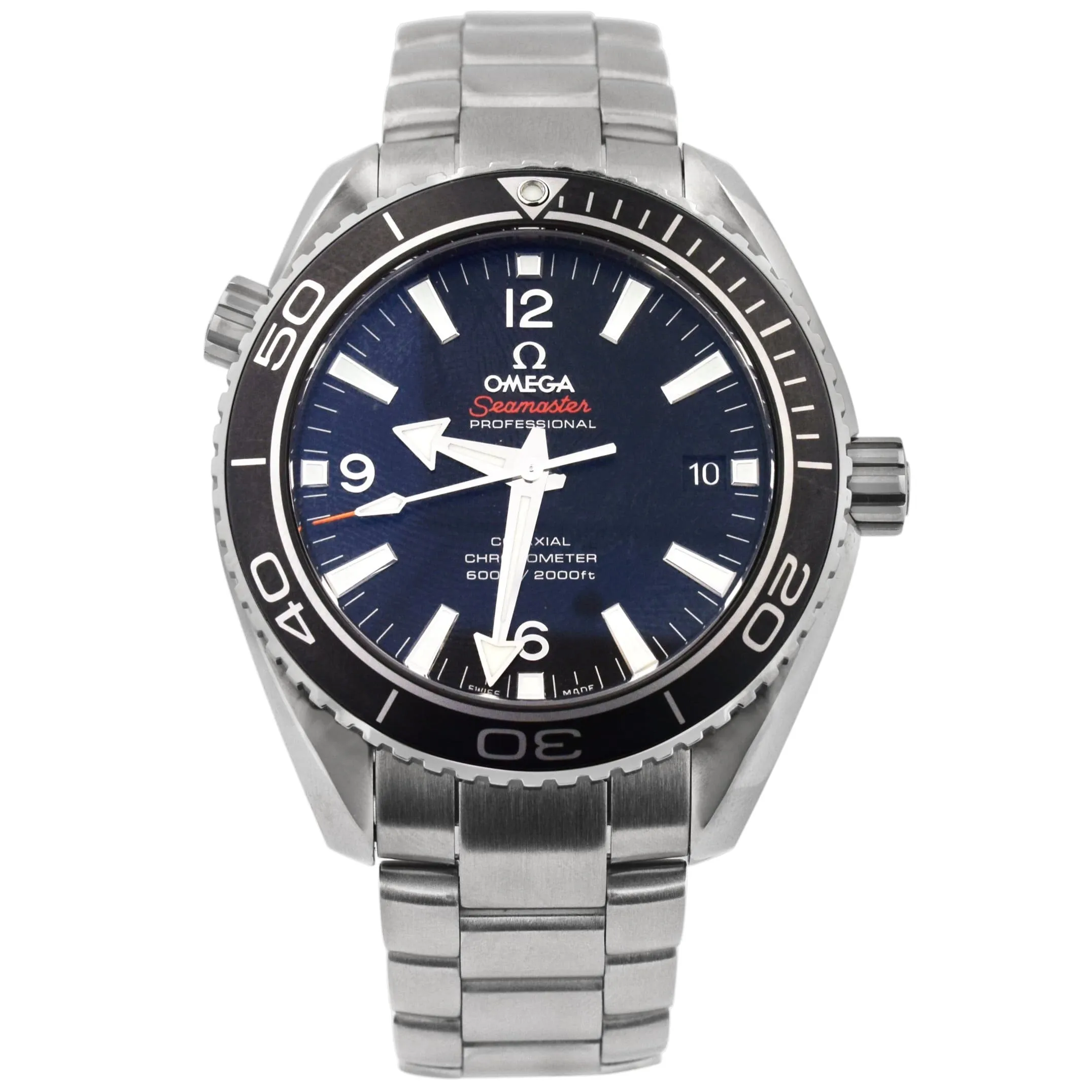 Omega Men's Seamaster Planet Ocean Stainless Steel 45.5mm Black Stick & Arabic Dial Watch Reference #: 232.30.46.21.01.001