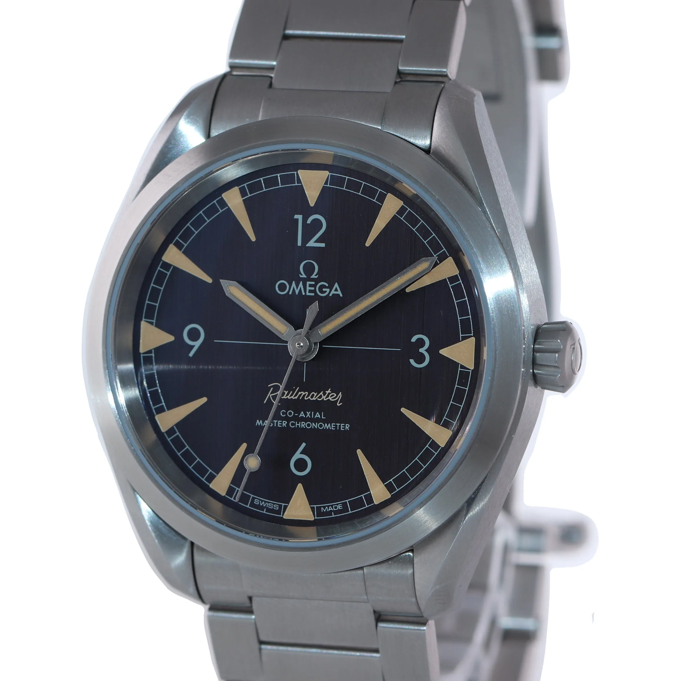 Omega Railmaster Stainless Steel 40mm Automatic Black Watch 220.10.40.20.01.001