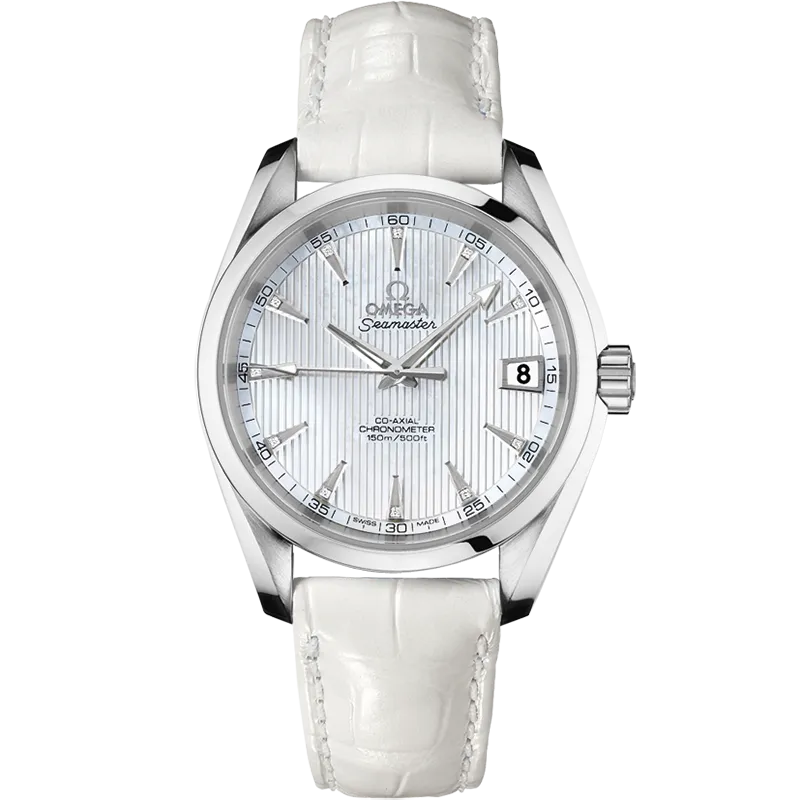Omega Seamaster Aqua Terra 150M 38.5 mm, steel on leather strap