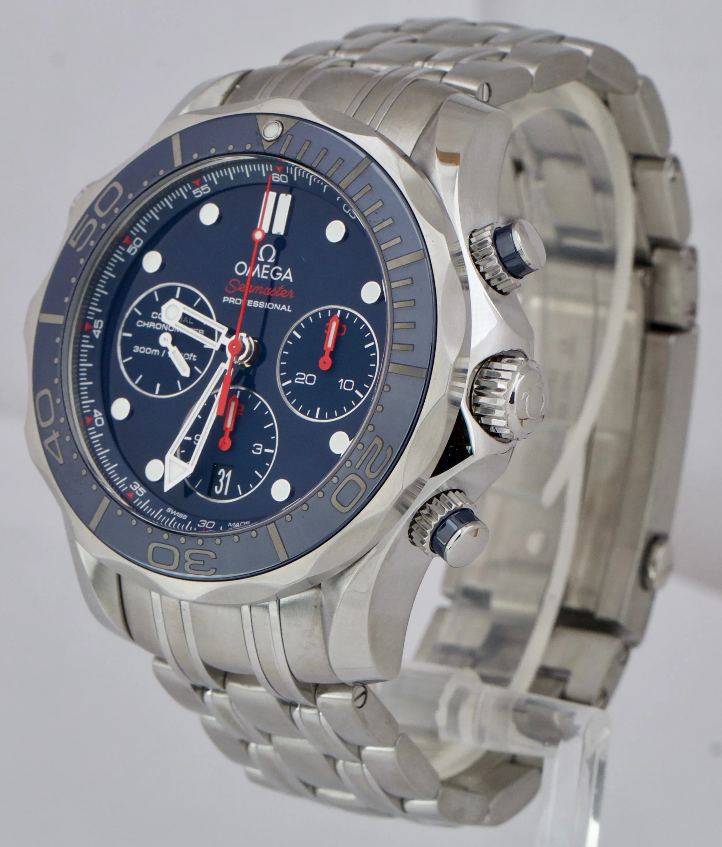 Omega Seamaster Chronograph Co‑Axial 44mm Blue Ceramic Watch 212.30.44.50.03.001