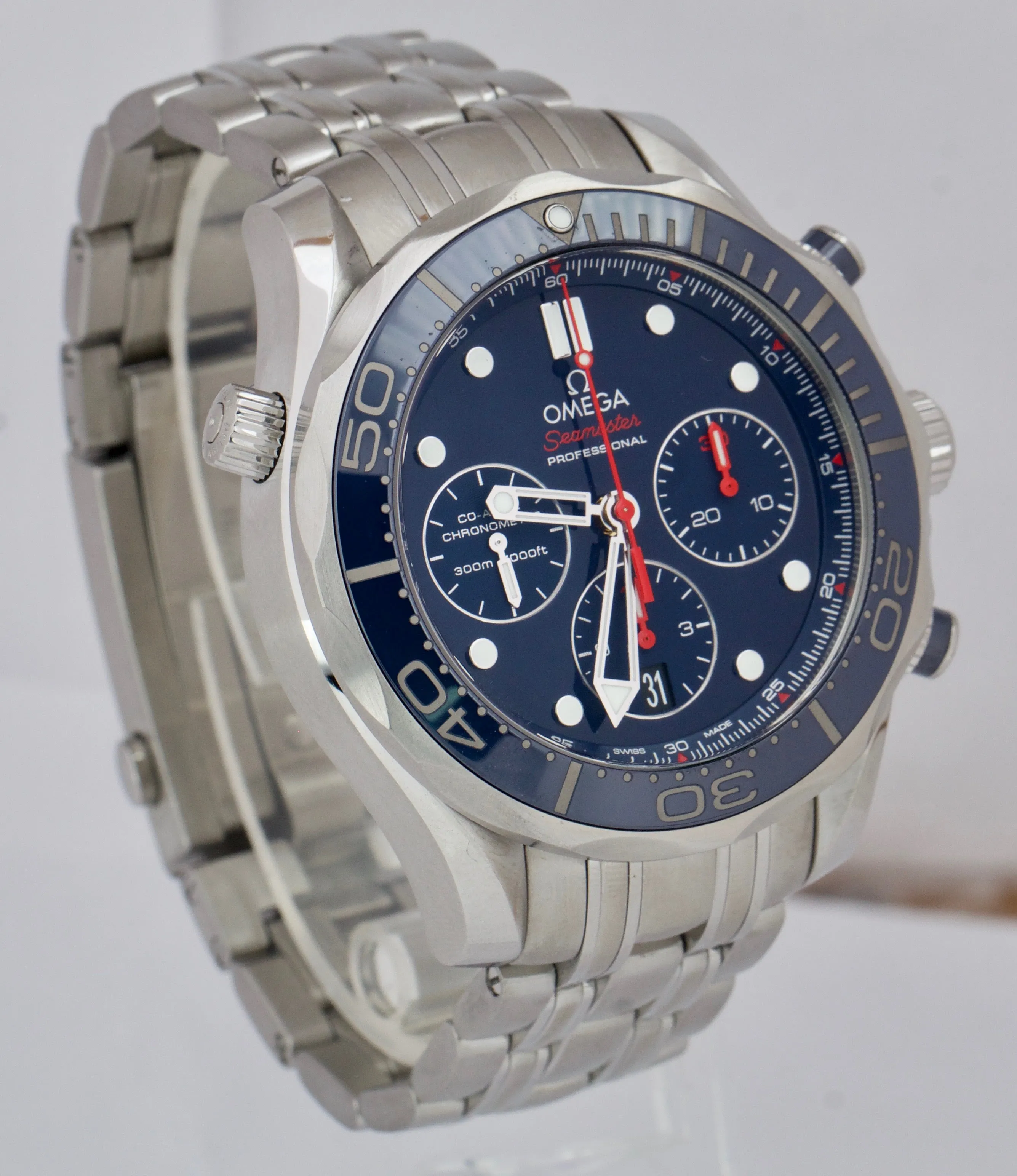 Omega Seamaster Chronograph Co‑Axial 44mm Blue Ceramic Watch 212.30.44.50.03.001