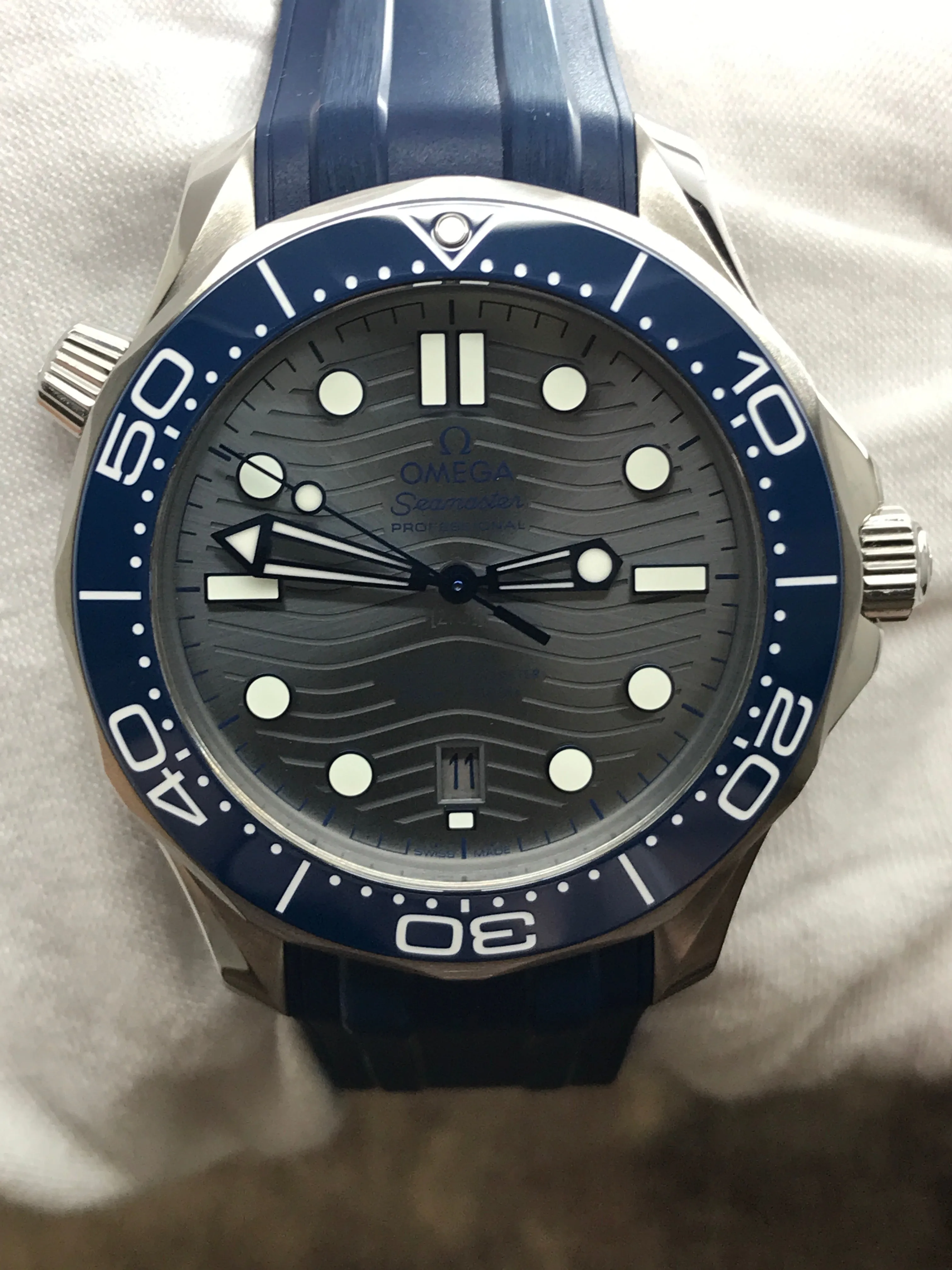 Omega Seamaster Diver 300M 210.32.42.20.06.001 Grey Dial Automatic Men's Watch