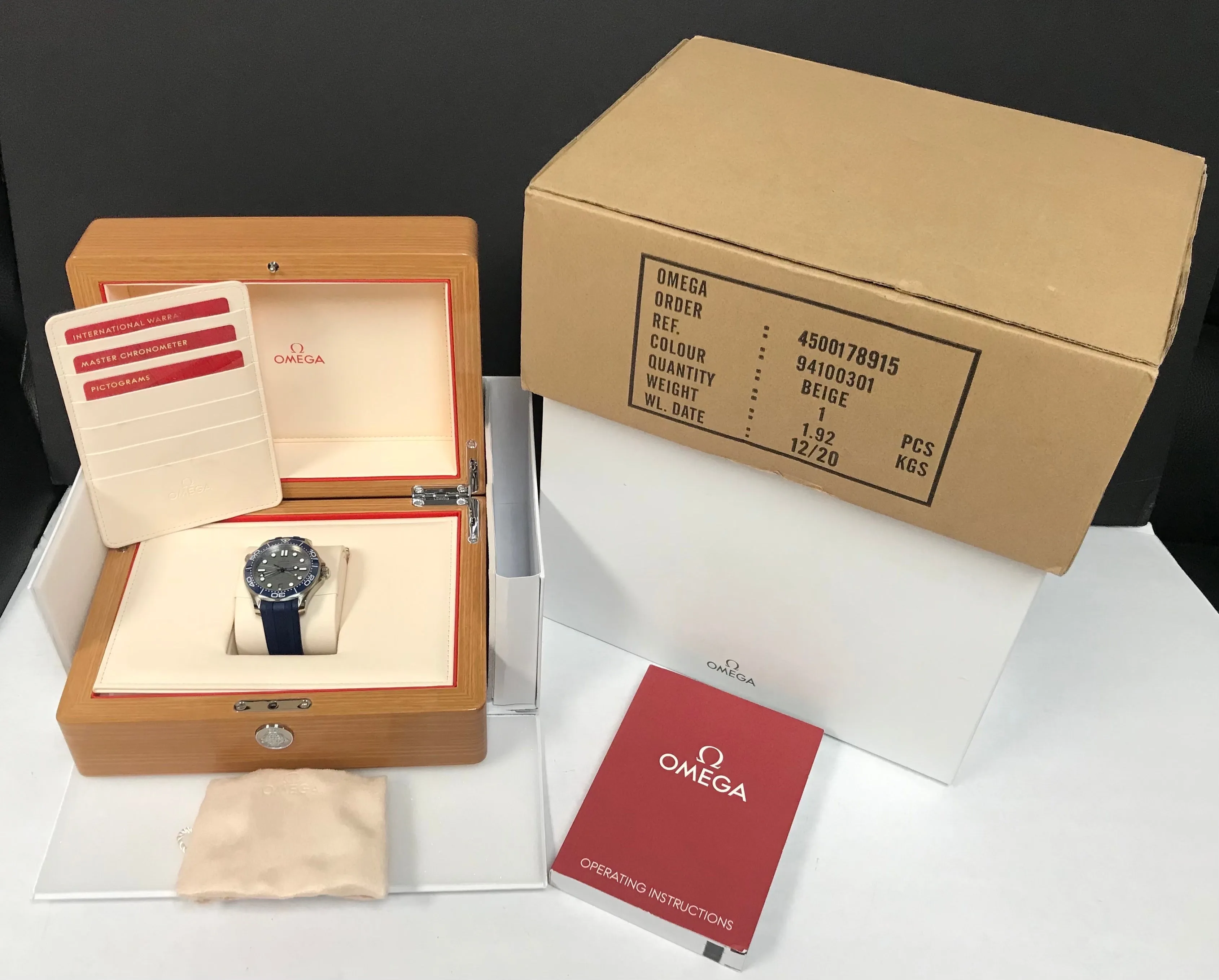 Omega Seamaster Diver 300M 210.32.42.20.06.001 Grey Dial Automatic Men's Watch