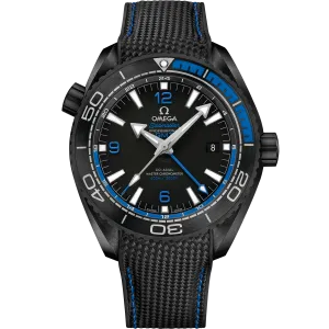 Omega Seamaster Planet Ocean 600M 45.5 mm, black ceramic on rubber strap
