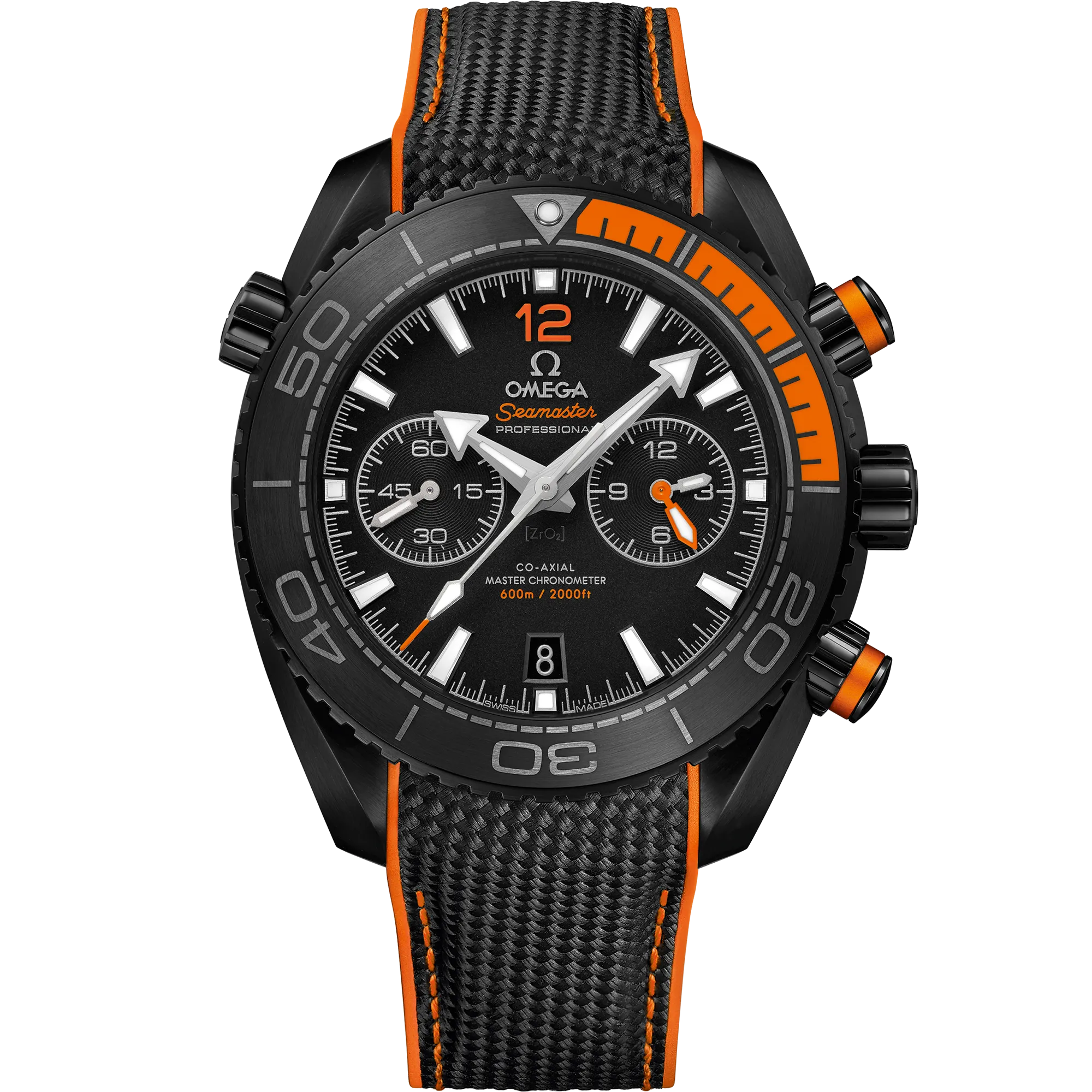 Omega Seamaster Planet Ocean 600M 45.5 mm, black ceramic on rubber strap