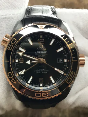 Omega Seamaster Planet Ocean GMT 215.63.46.22.01.001 Black Dial Automatic Men's Watch