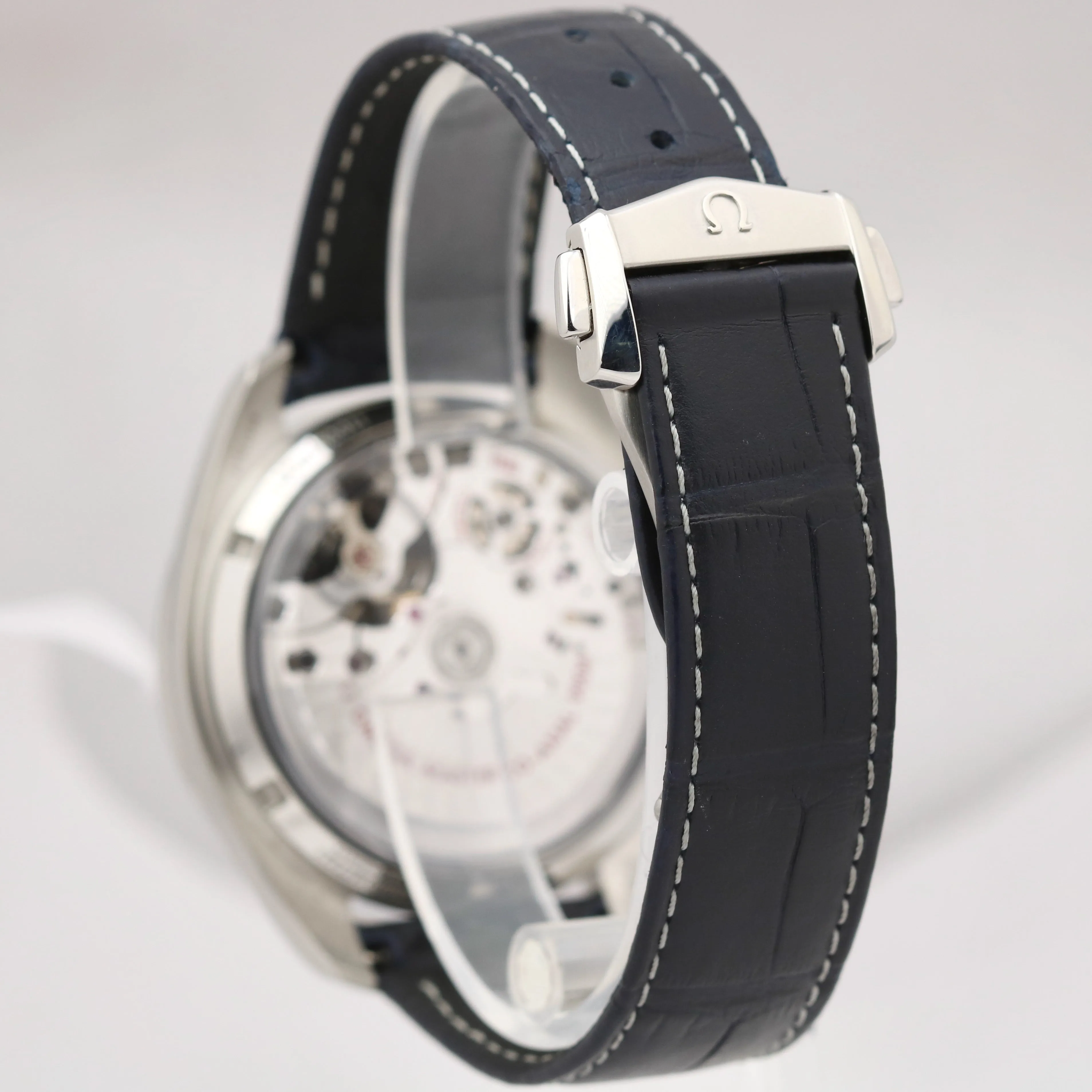 Omega Speedmaster Moonphase Blue 304.33.44.52.03.001 Ceramic Stainless Watch BOX