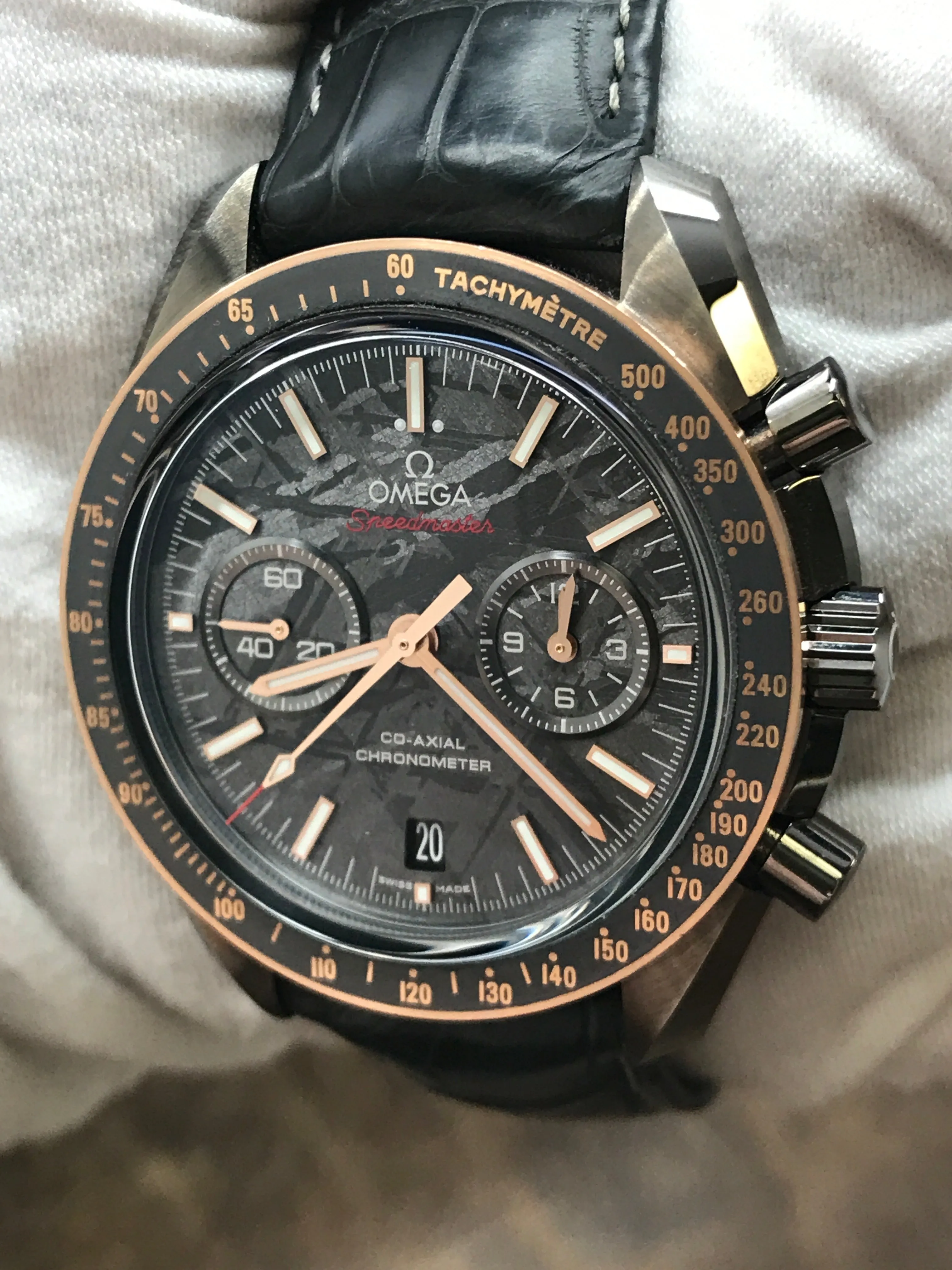 Omega Speedmaster Moonwatch Grey Side of the Moon 311.63.44.51.99.002 Meteorite Dial Automatic Men's Watch