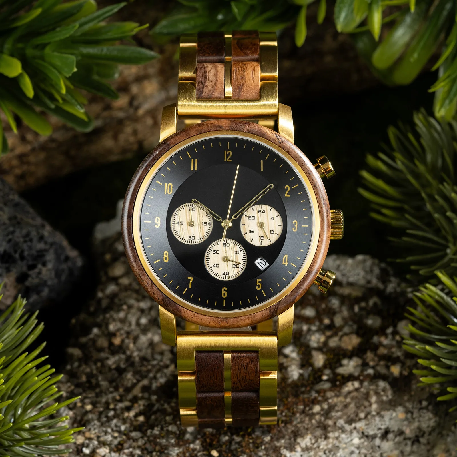 ORICHRON - Men Wood Watch Chronograph