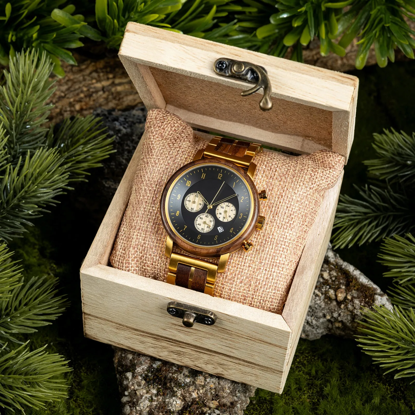 ORICHRON - Men Wood Watch Chronograph
