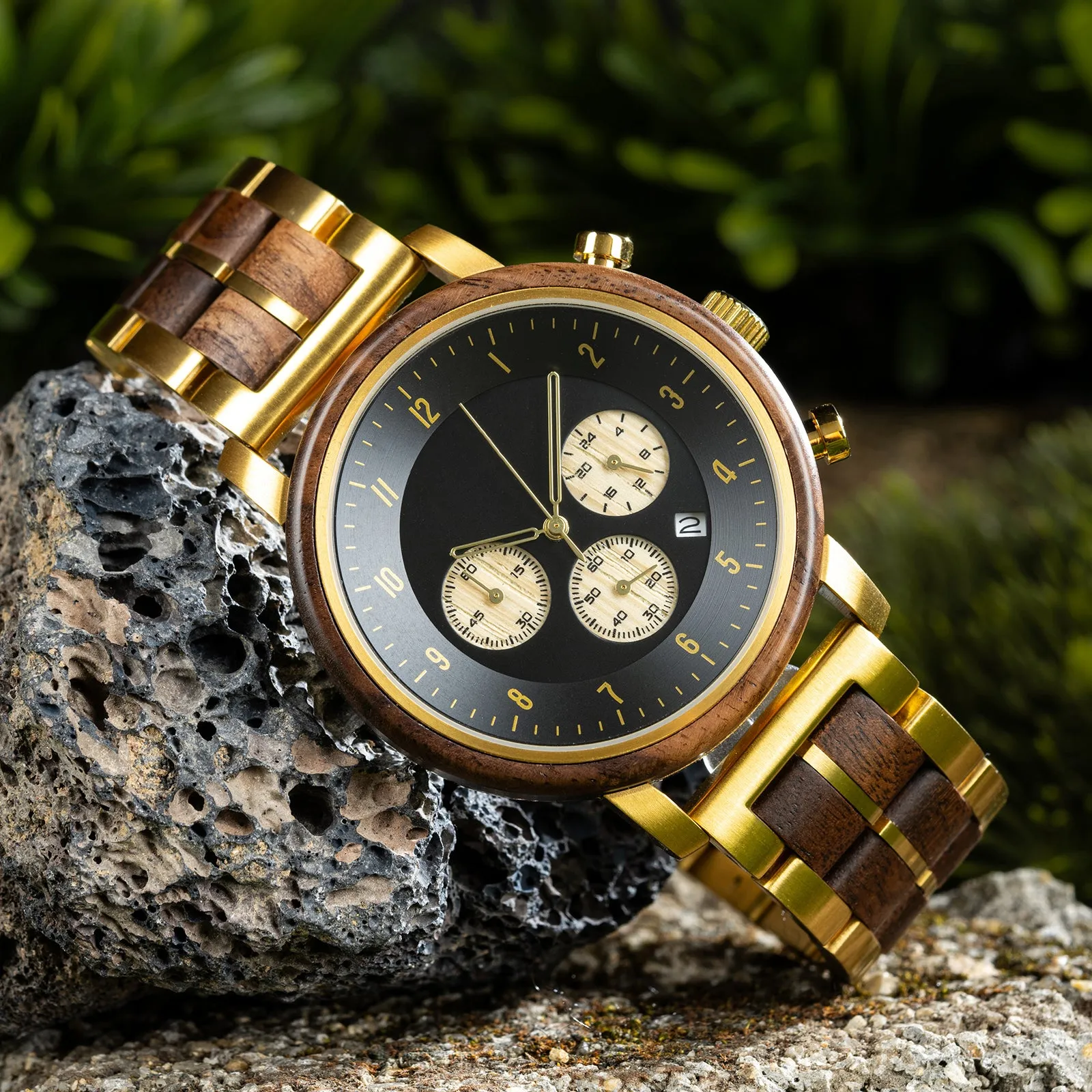 ORICHRON - Men Wood Watch Chronograph