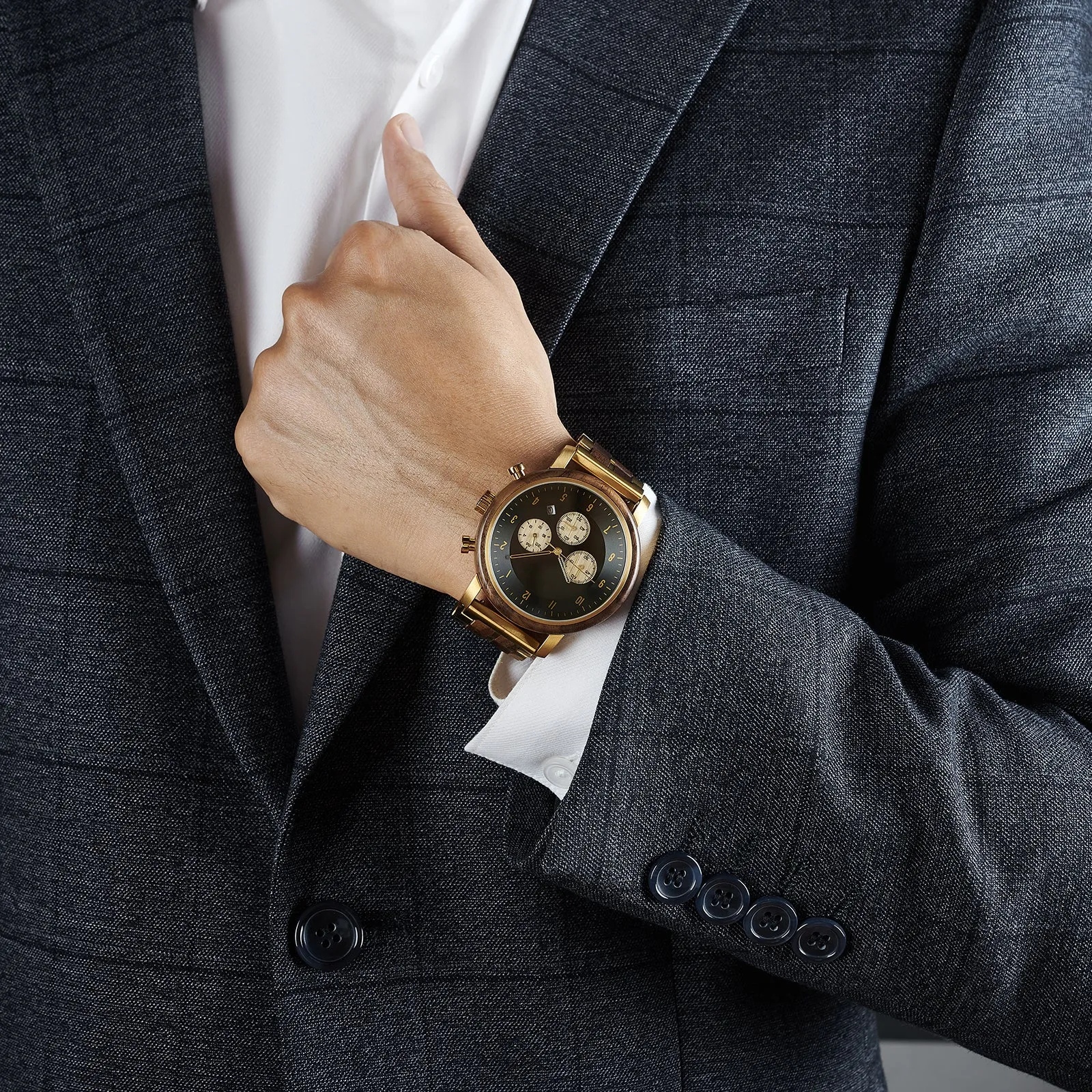 ORICHRON - Men Wood Watch Chronograph